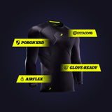 Storelli BodyShield CoolCore GK 3/4 protective undershirt for goalkeepers - Black