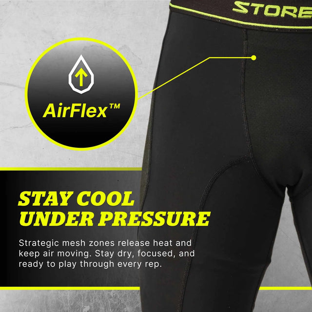 Storelli BodyShield NoBurn Turf Burn GK Leggings for Goalkeepers - Black