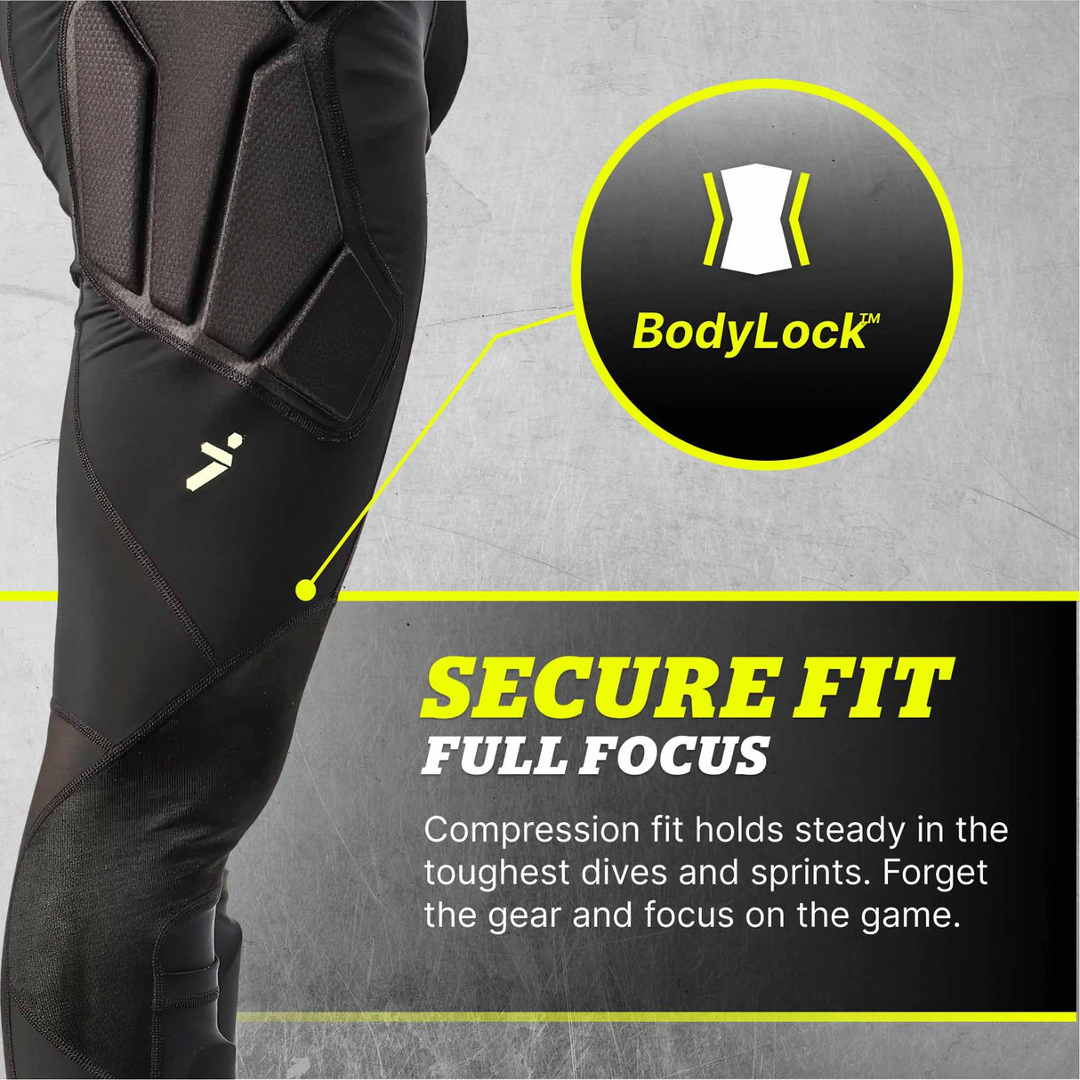 Storelli BodyShield No Burn GK Protection Leggings for Goalkeepers - Black