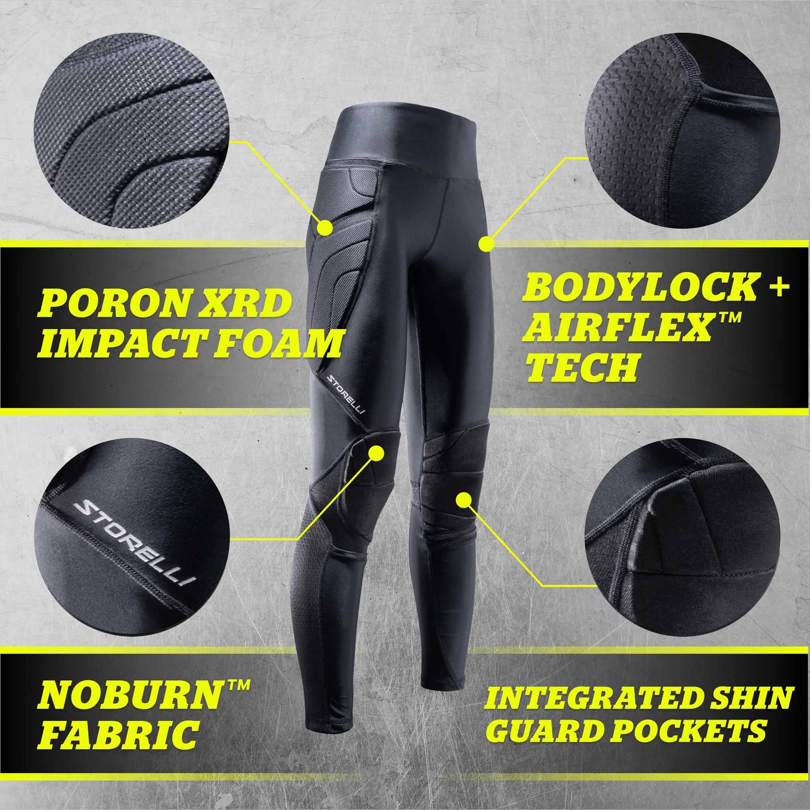 Storelli Storelli BodyShield No Burn GK Leggings de protection pour gardienne de but femme