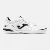 Joma Top Flex 26 indoor (futsal) soccer shoe in white and black - main view