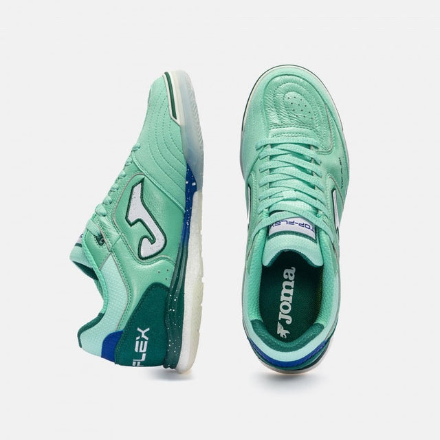 Joma Top Flex Rebound chaussure de futsal intérieur turquoise pour homme / Joma Top Flex Rebound indoor futsal shoe turquoise for men