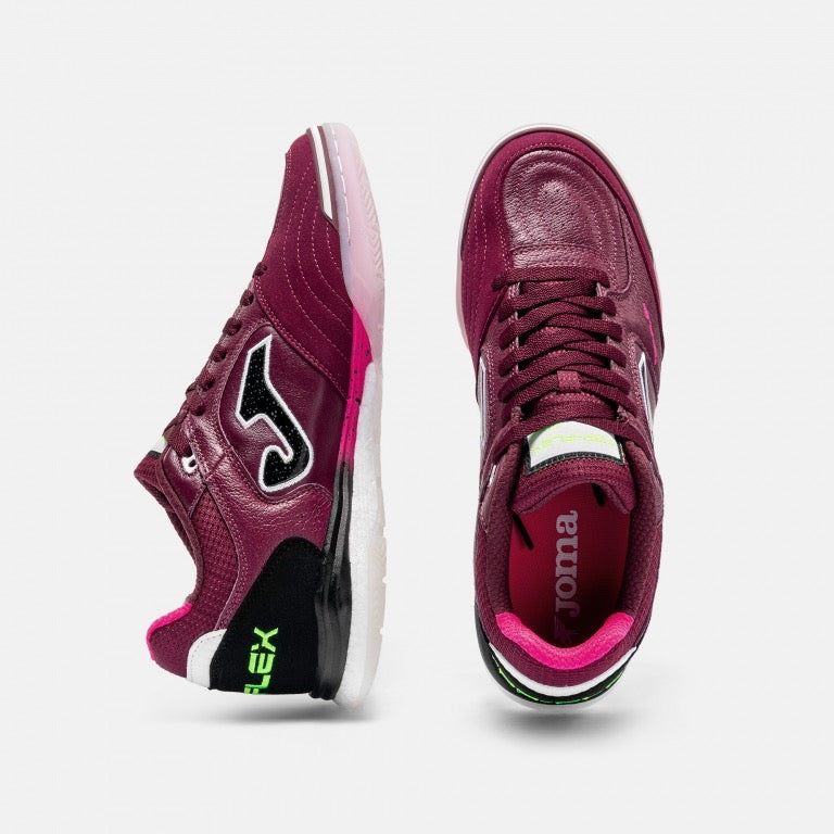 Joma Top Flex Rebound chaussure de futsal intérieur bourgogne pour homme / Joma Top Flex Rebound indoor futsal shoe burgundy for men