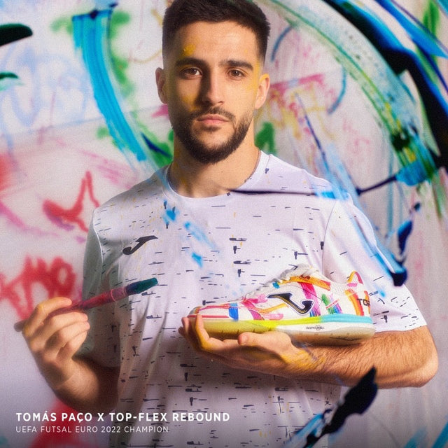 Joma Top Flex Rebound chaussure de futsal intérieur blanc pour homme / Joma Top Flex Rebound indoor futsal shoe white for men