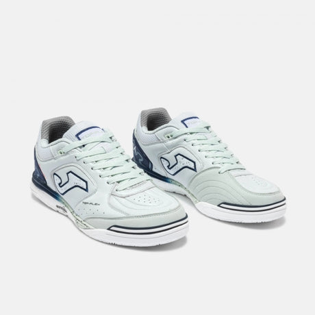 Joma Top Flex Rebound chaussure de futsal intérieur menthe et bleu marine pour homme / Joma Top Flex Rebound indoor futsal shoe mint and navy blue for men