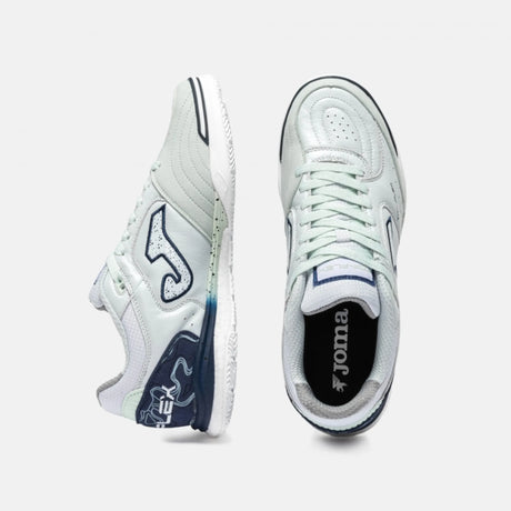 Joma Top Flex Rebound chaussure de futsal intérieur menthe et bleu marine pour homme / Joma Top Flex Rebound indoor futsal shoe mint and navy blue for men