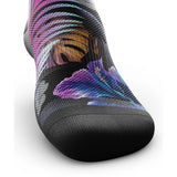 Outway Tropic Flare Crew unisex running sock - Purple / Black - toe view