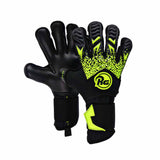 RG Goalkeeper gloves Tuanis Gants de gardien de but de soccer - Noir / Jaune