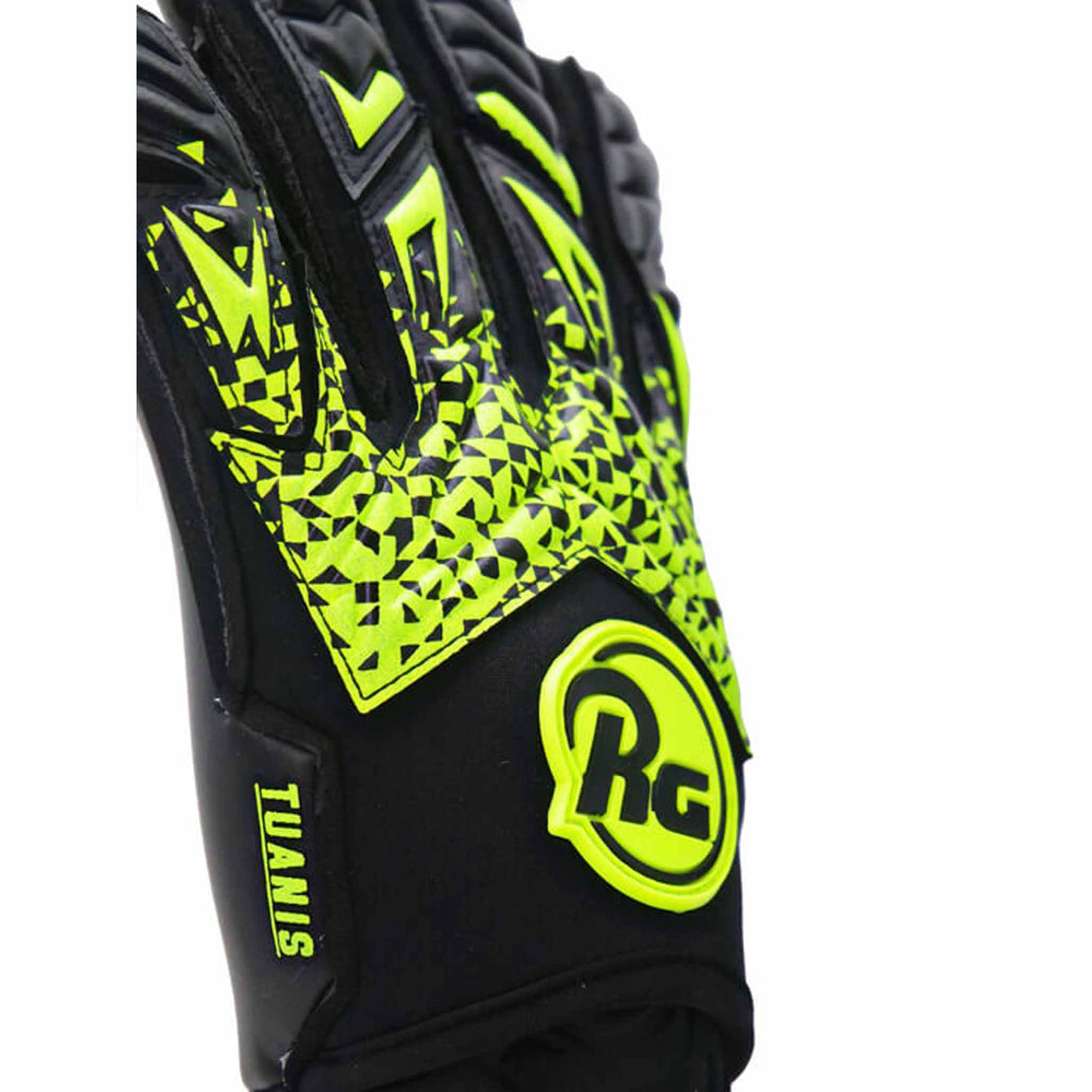 RG Goalkeeper gloves Tuanis Gants de gardien de but de soccer - Noir / Jaune