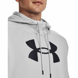 UA Armour Fleece Hoodie sweatshirt à capuchon pour homme - Halo Gray Light Heather