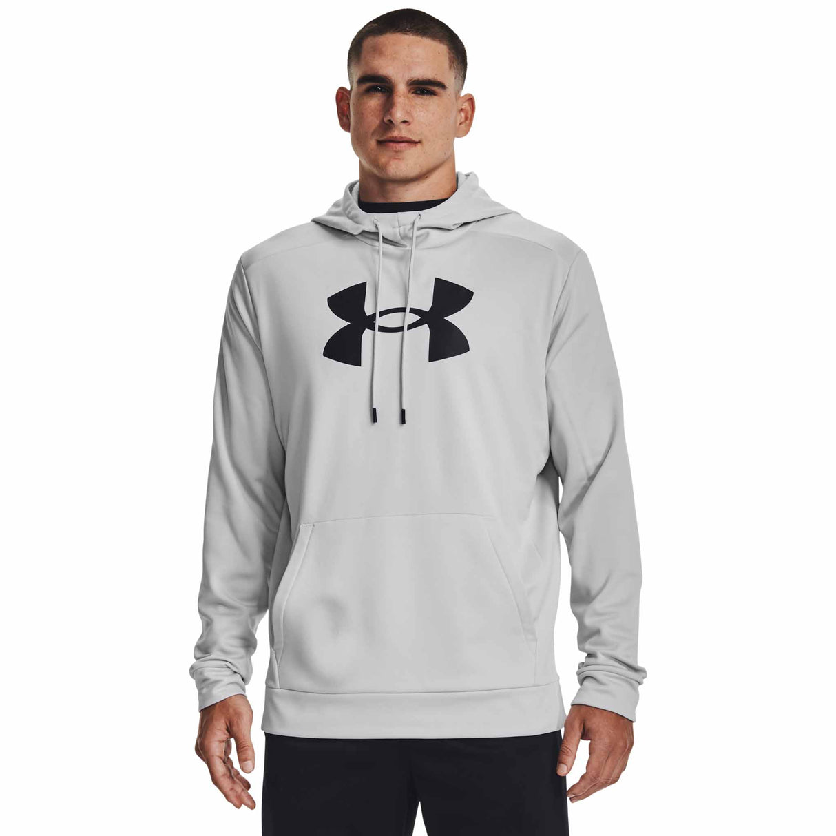 UA Armour Fleece Hoodie sweatshirt à capuchon pour homme - Halo Gray Light Heather