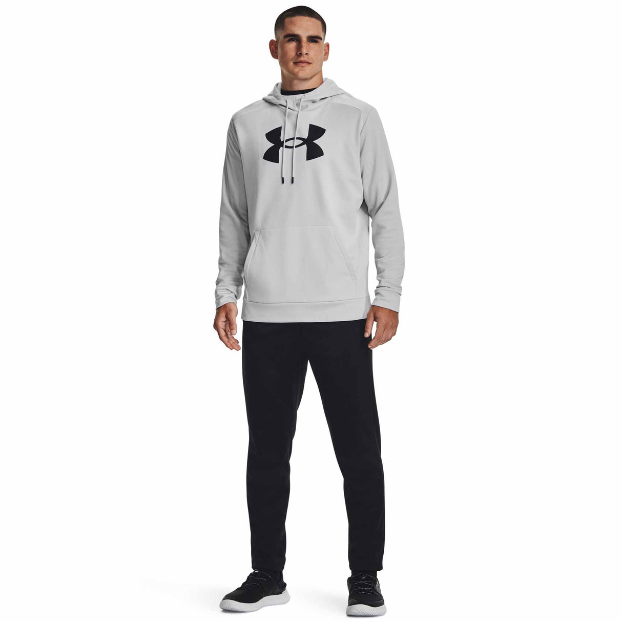 UA Armour Fleece Hoodie sweatshirt à capuchon pour homme - Halo Gray Light Heather