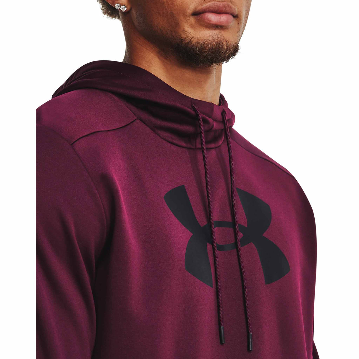 UA Armour Fleece Hoodie sweatshirt à capuchon pour homme - Dark Maroon