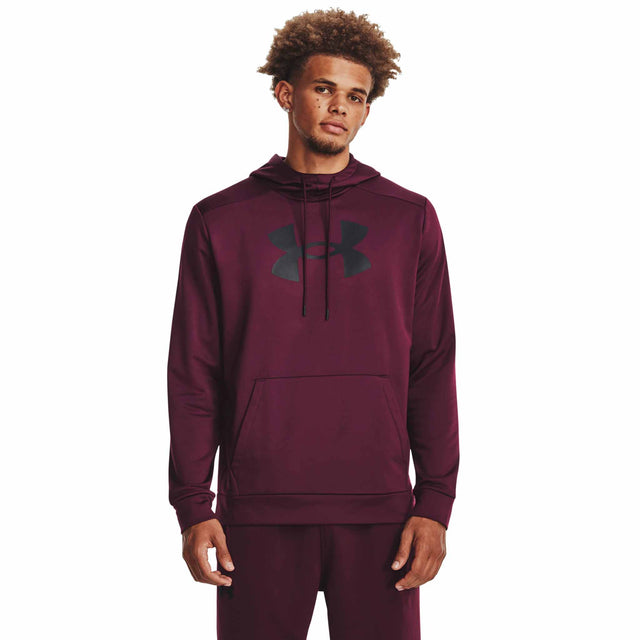 UA Armour Fleece Hoodie sweatshirt à capuchon pour homme - Dark Maroon