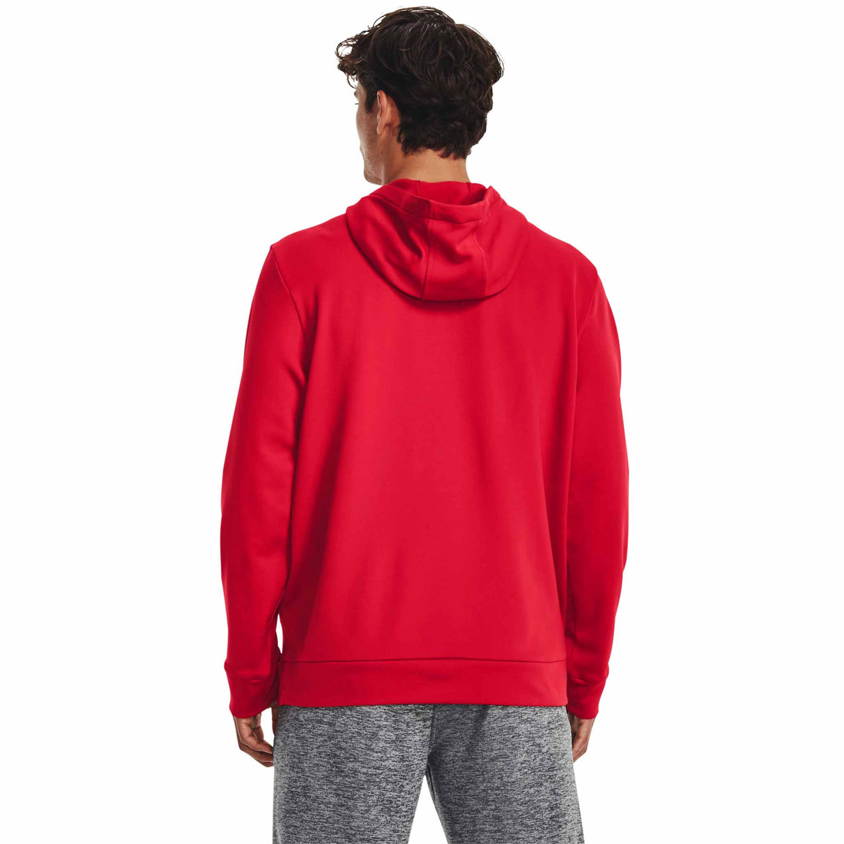 UA Armour Fleece Hoodie sweatshirt à capuchon pour homme - Red / Black