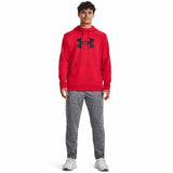 UA Armour Fleece Hoodie sweatshirt à capuchon pour homme - Red / Black