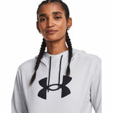 UA Armour Fleece Big Logo Hoodie chandail en molleton à capuche femme - Halo Grey Light Heather