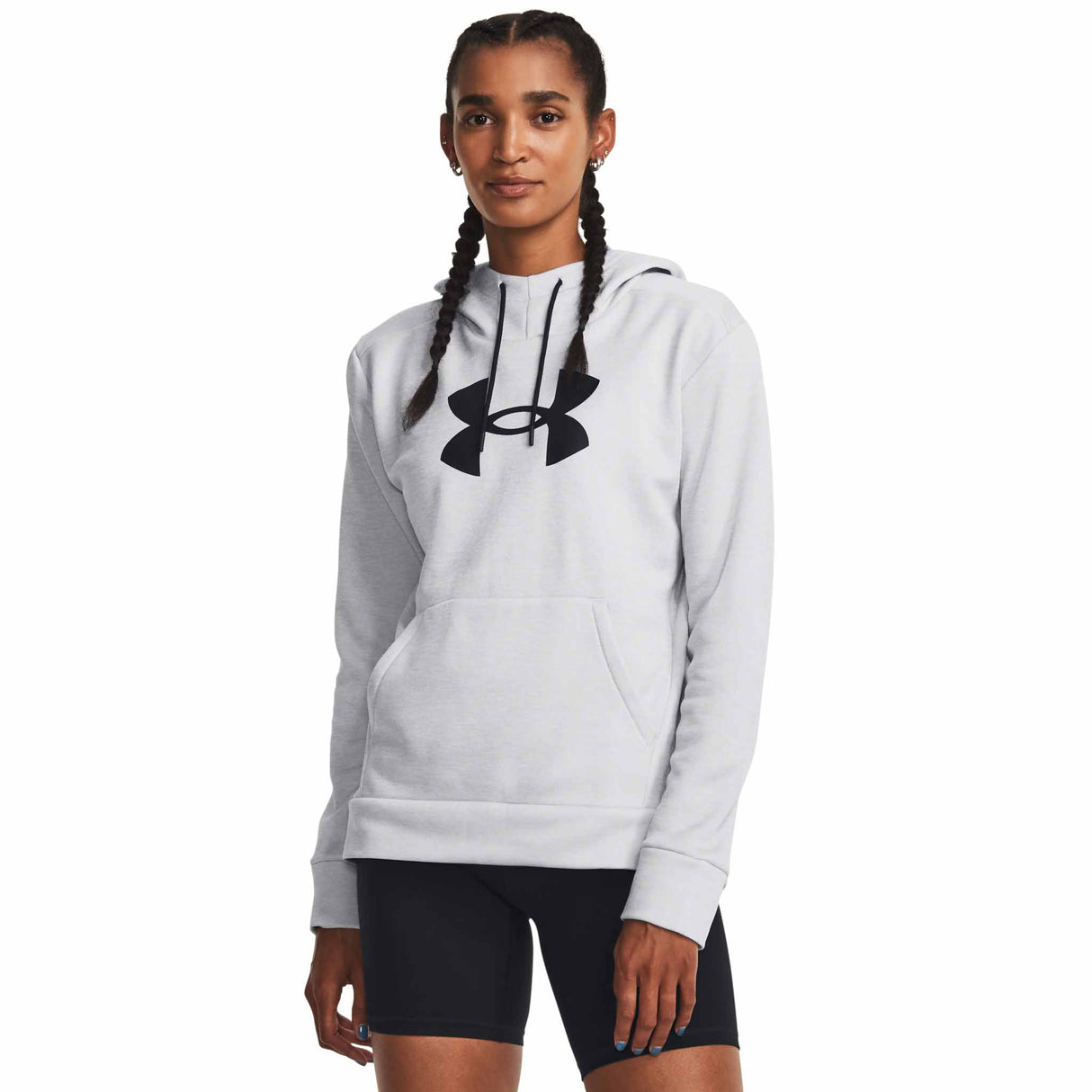 UA Armour Fleece Big Logo Hoodie chandail en molleton à capuche femme - Halo Grey Light Heather