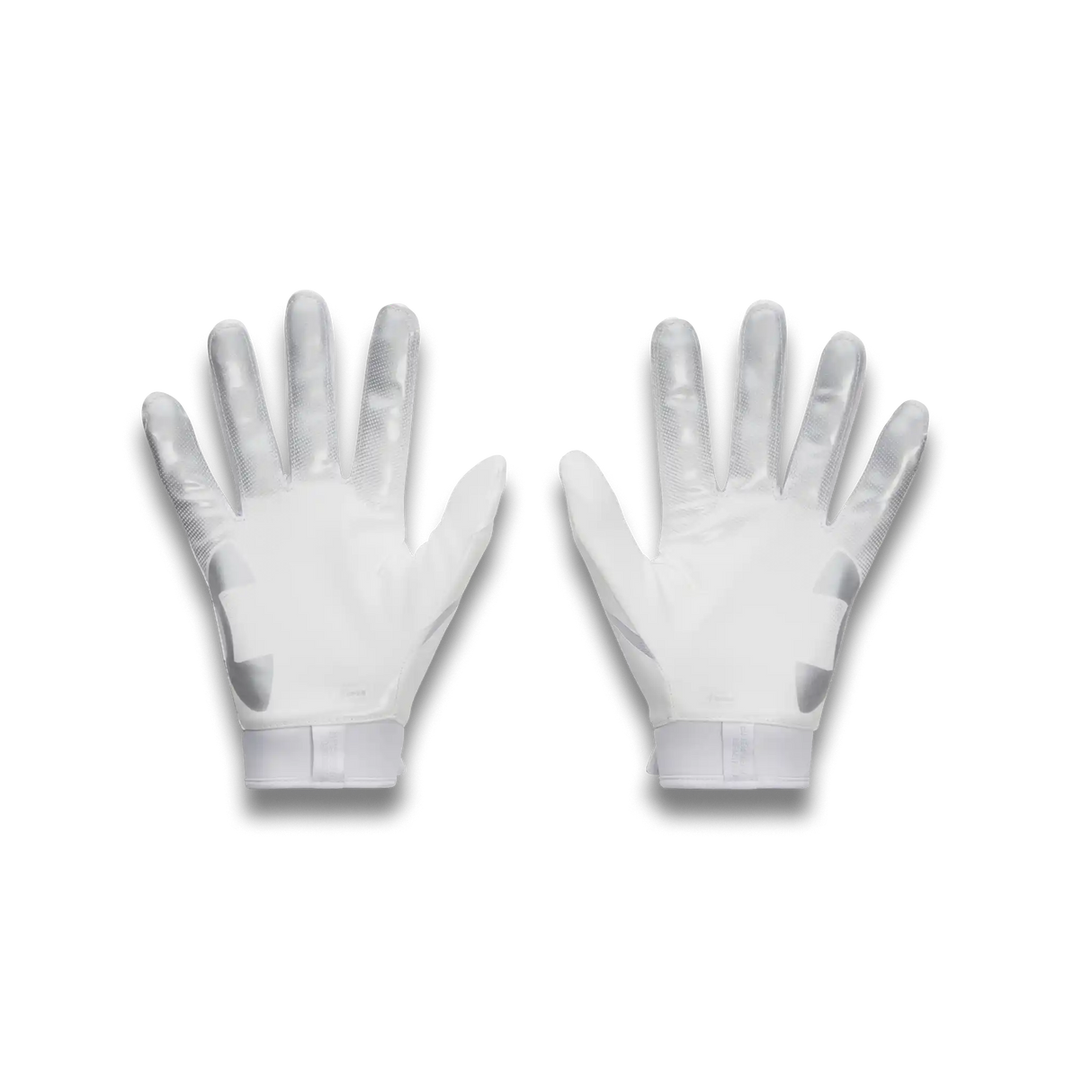 UA Blur gants de football américain pour homme - White / White / Metallic Silver