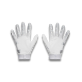 UA Blur gants de football américain pour homme - White / White / Metallic Silver