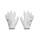 UA Blur gants de football américain pour homme - White / White / Metallic Silver