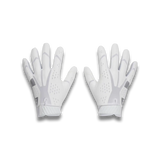 UA Blur gants de football américain pour homme - White / White / Metallic Silver