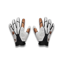 UA Blur gants de football américain pour homme - White / Black / Metallic Copper Ore