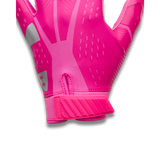 UA Blur gants de football américain pour homme - Pink Rave / Virtual Pink / Metallic Silver