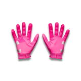 UA Blur gants de football américain pour homme - Pink Rave / Virtual Pink / Metallic Silver