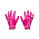 UA Blur gants de football américain pour homme - Pink Rave / Virtual Pink / Metallic Silver