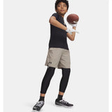 UA HeatGear Armour 3/4 leggings pour garçons - Noir / Blanc