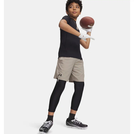 UA HeatGear Armour 3/4 leggings pour garçons - Noir / Blanc