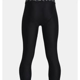 UA HeatGear Armour 3/4 leggings pour garçons - Noir / Blanc