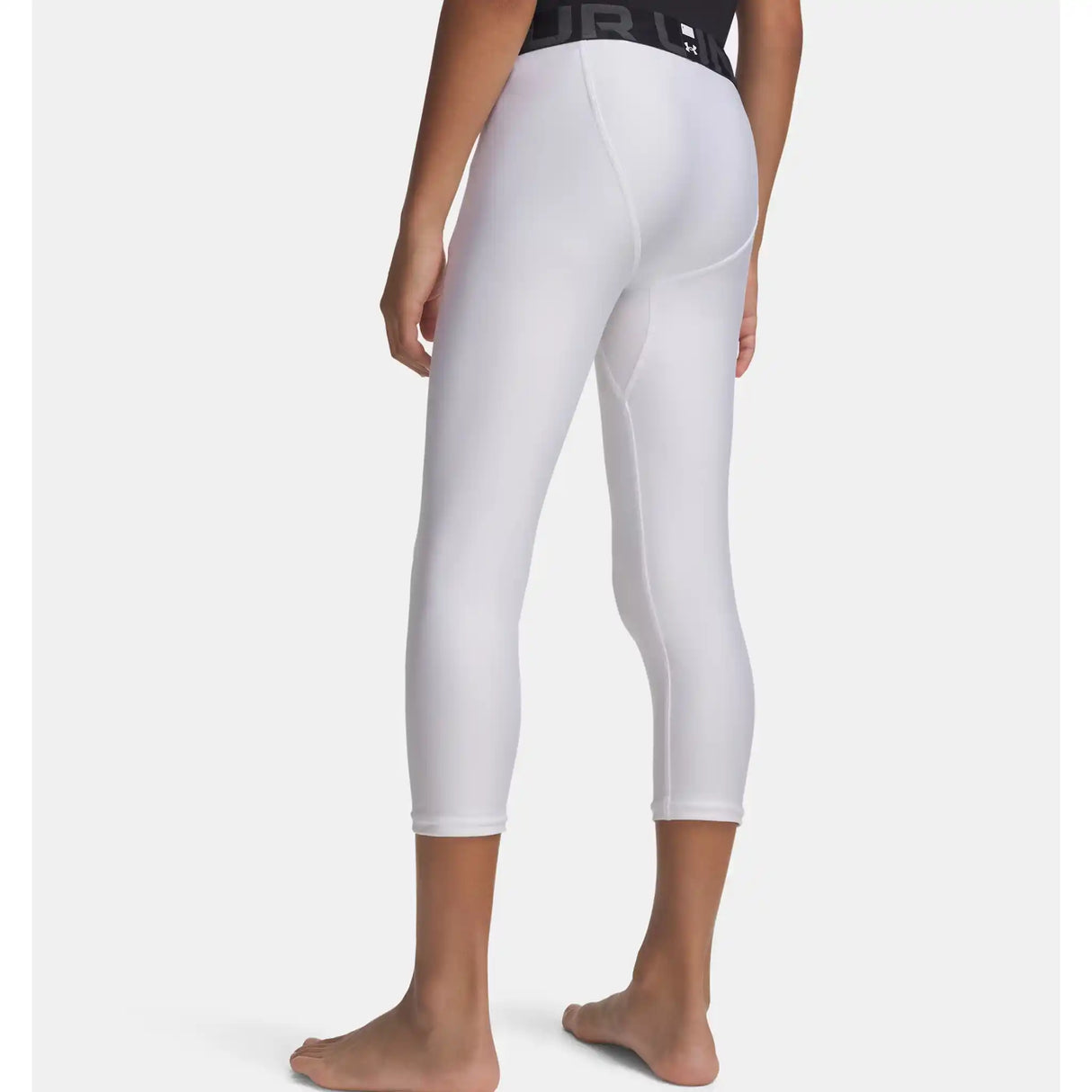 UA HeatGear Armour 3/4 leggings pour garçons - Blanc / Noir