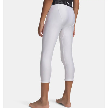 UA HeatGear Armour 3/4 leggings pour garçons - Blanc / Noir