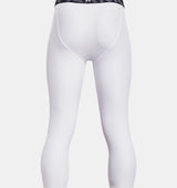 UA HeatGear Armour 3/4 leggings pour garçons - Blanc / Noir