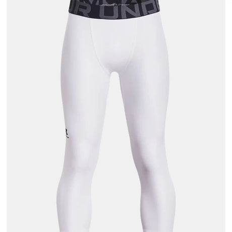 UA HeatGear Armour 3/4 leggings pour garçons - Blanc / Noir
