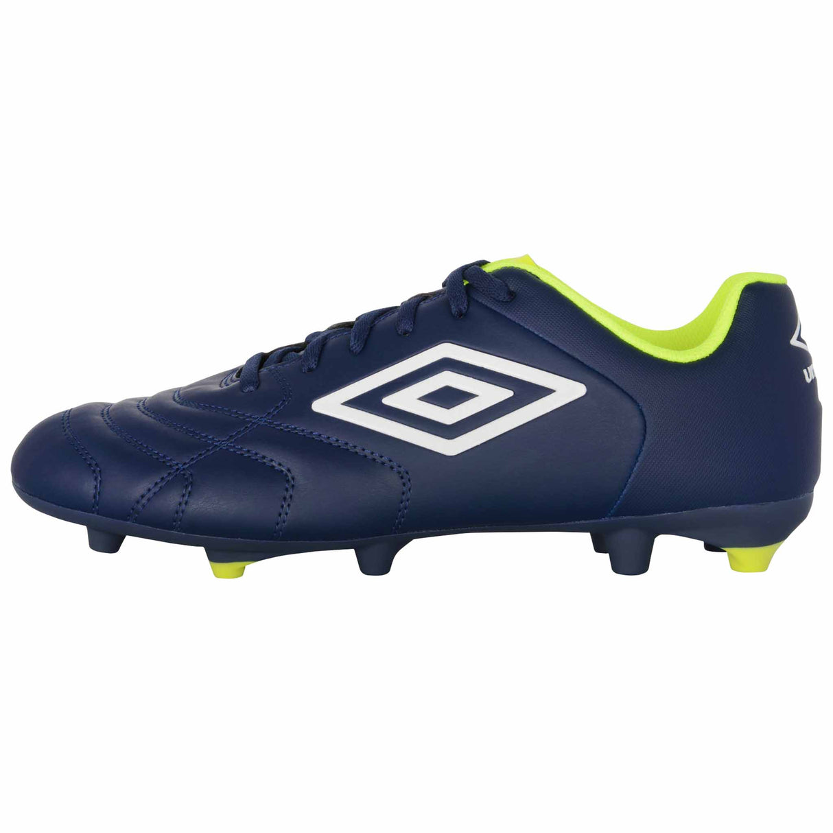 Umbro Classico XI FG Junior chaussure de soccer pour enfant - Bleu Marine / Jaune