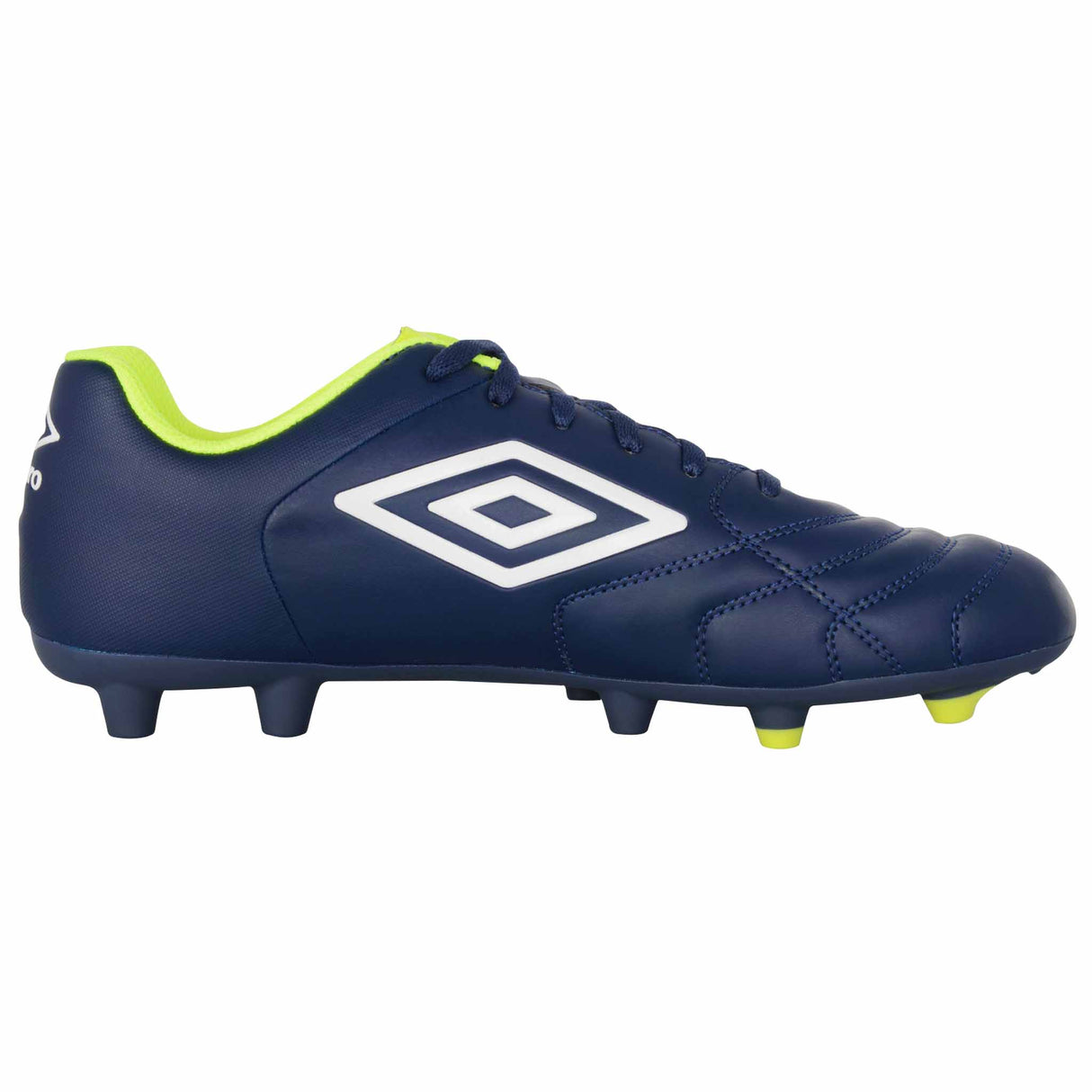 Umbro Classico XI FG Junior chaussure de soccer pour enfant - Bleu Marine / Jaune