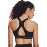 UA Soutien-gorge sport Armour High Crossback Zip femme 32A dos - Black / Jet Gray