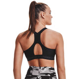 UA Soutien-gorge sport Armour High Crossback Zip femme 36B dos - Black / Jet Gray