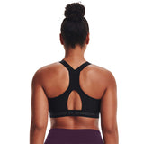 UA Soutien-gorge sport Armour High Crossback Zip femme 38C dos - Black / Jet Gray