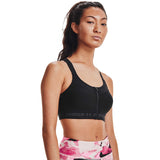 UA Soutien-gorge sport Armour High Crossback Zip femme - Black / Jet Gray