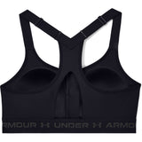 UA Soutien-gorge sport Armour High Crossback Zip femme dos - Black / Jet Gray