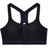 UA Soutien-gorge sport Armour High Crossback Zip femme - Black / Jet Gray