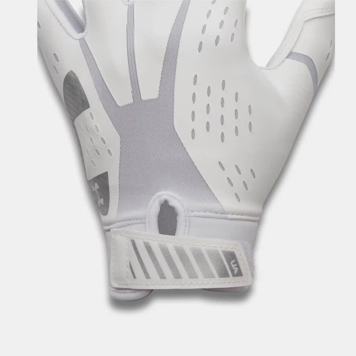 Under Armour Blur gants de football junior - White / White / Metallic Silver