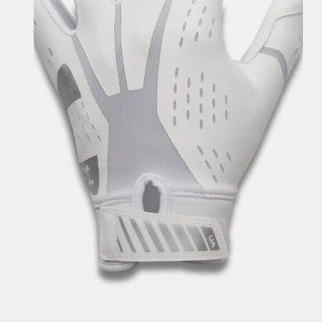 Under Armour Blur gants de football junior - White / White / Metallic Silver