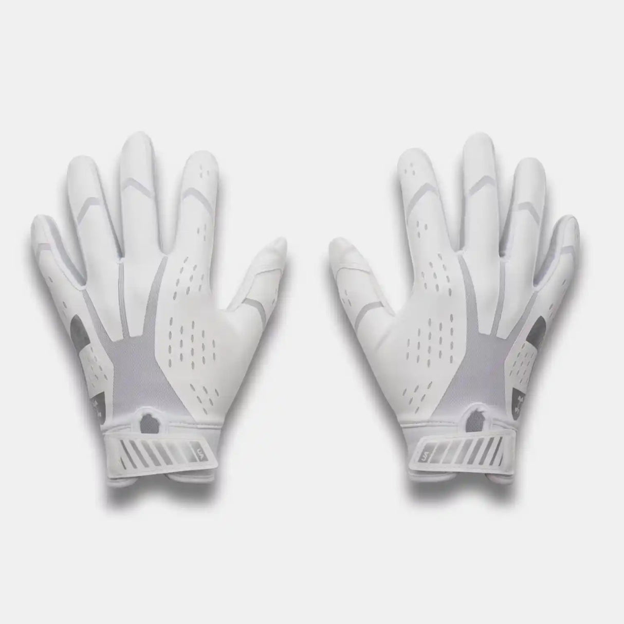 Under Armour Blur gants de football junior - White / White / Metallic Silver