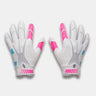Under Armour Blur gants de football junior - White / Pink Rave / Fresco Blue