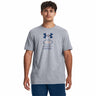 Under Armour Branded Gel Stack haut à manches courtes pour hommes - Steel Light Heather / Varsity Blue